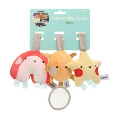Pearhead Set Of 3 Stroller Toy - Rainbow