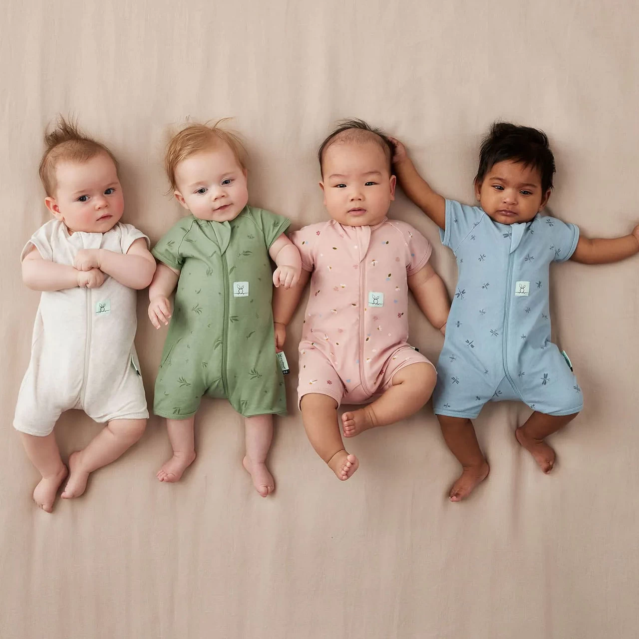 ErgoLayers Short Sleeve Baby Onesie 0.2Tog - Willow - Image 3