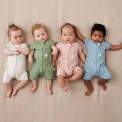 ErgoLayers Short Sleeve Baby Onesie 0.2Tog - Oatmeal