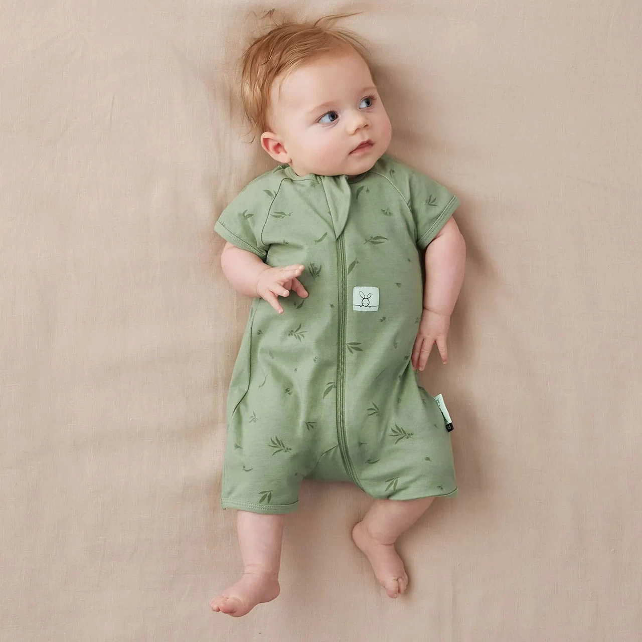 ErgoLayers Short Sleeve Baby Onesie 0.2Tog - Willow - Image 2