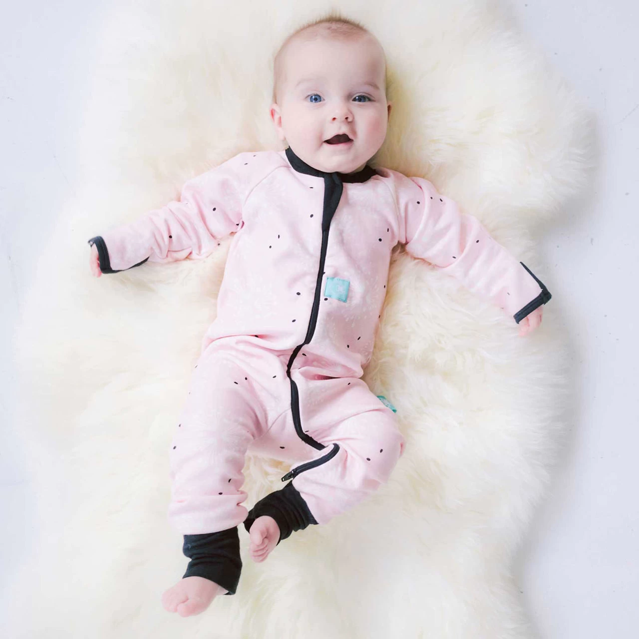 ErgoLayers Organic Long Sleeve Baby Onesie 1 TOG